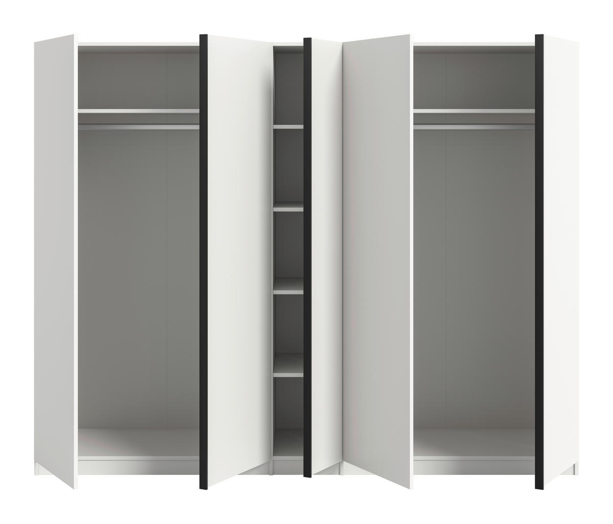 Kleiderschrank OAKLAND weiß B/H/T: ca. 230x183x53 cm OAKLAND - weiß (230,00/183,00/53,00cm) - xonox.home