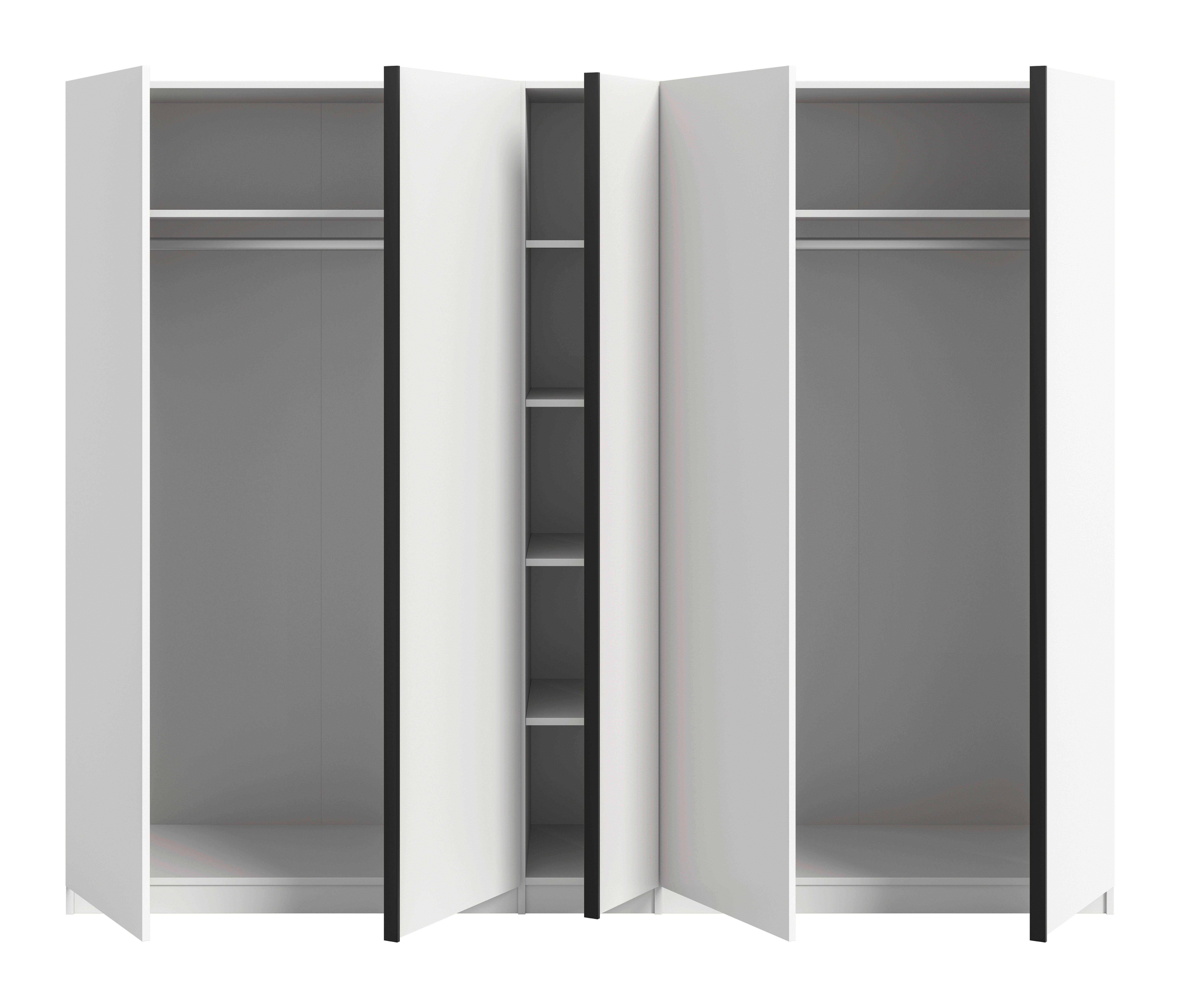 Thumbnail - Kleiderschrank OAKLAND weiß B/H/T: ca. 230x183x53 cm