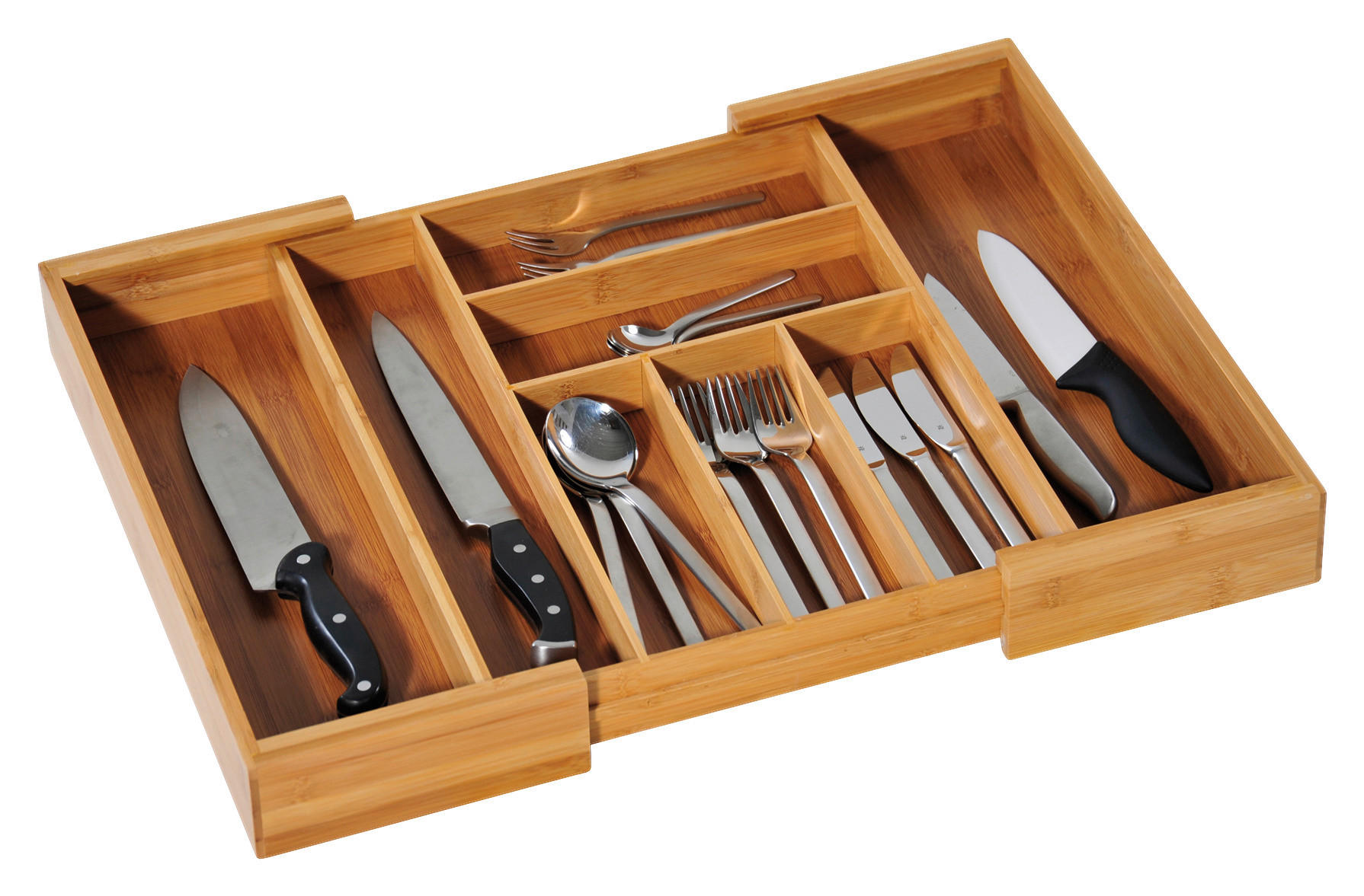 Kesper Besteckkasten natur Bambus B/H/L: ca. 43x6x35 cm Besteckkasten_variabel - natur (35,00/43,00/6,00cm) - Kesper