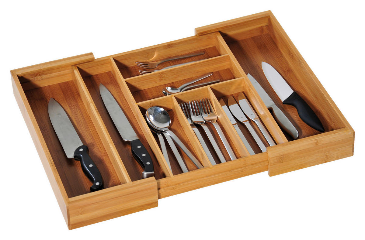 Kesper Besteckkasten natur Bambus B/H/L: ca. 43x6x35 cm Besteckkasten_variabel - natur (35,00/43,00/6,00cm) - Kesper