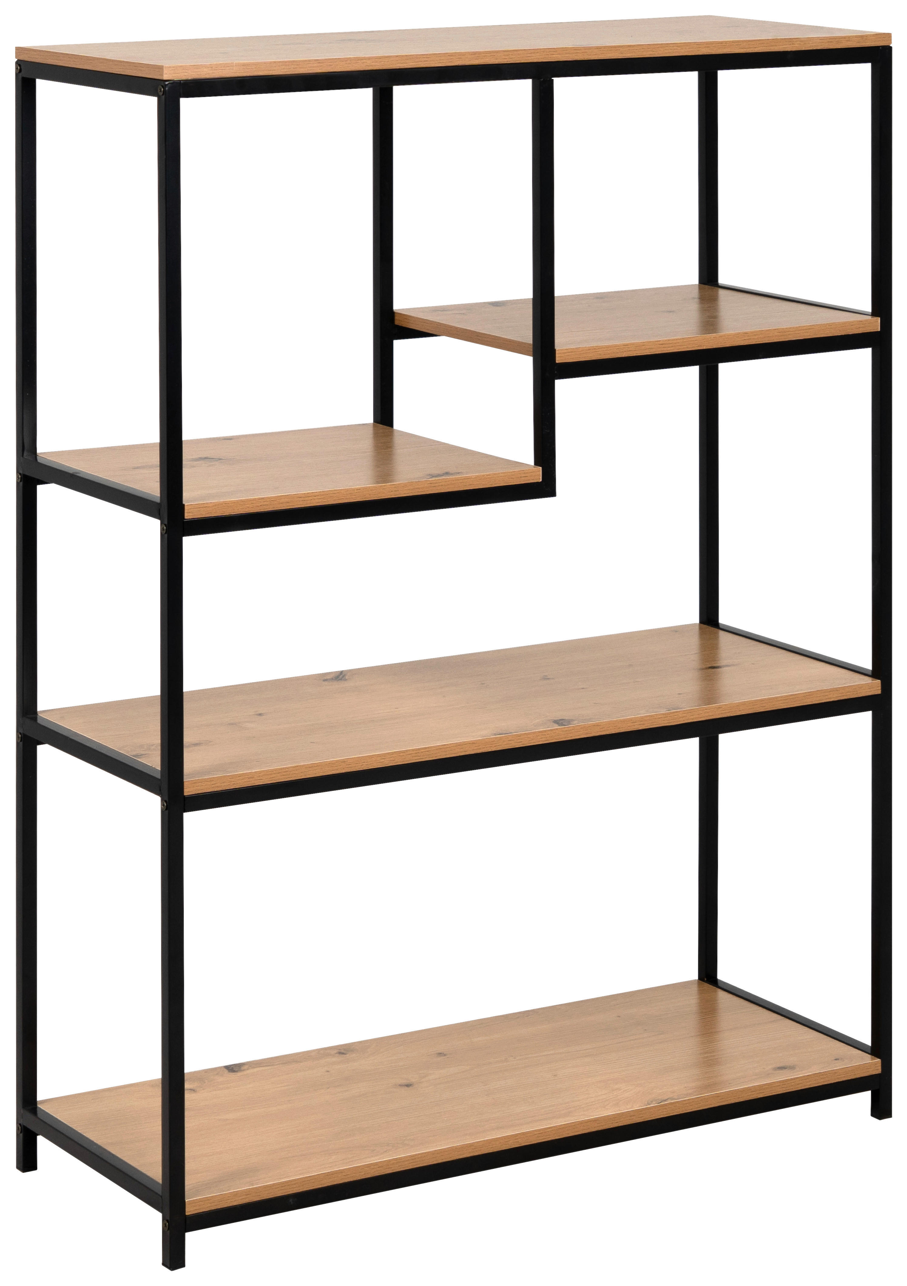 Regal Trelleborg B/H/T: ca. 75x100x30 cm Trelleborg - Eiche/schwarz (75,00/100,00/30,00cm)