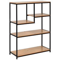 Regal Trelleborg B/H/T: ca. 75x100x30 cm Trelleborg - Eiche/schwarz (75,00/100,00/30,00cm)