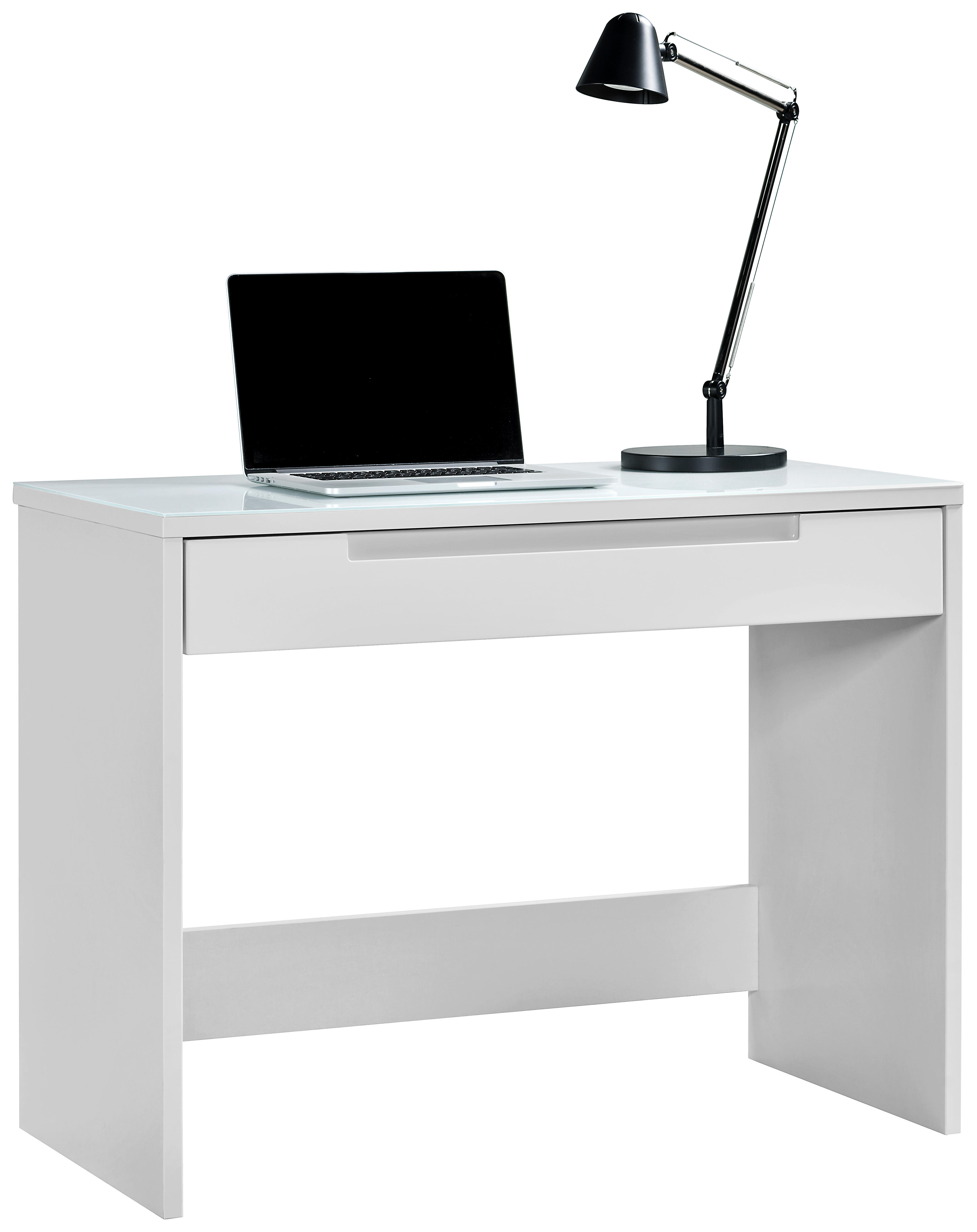 Schreibtisch Mailand weiß B/H/T: ca. 97x76x50 cm Mailand - weiß (97,00/76,00/50,00cm)