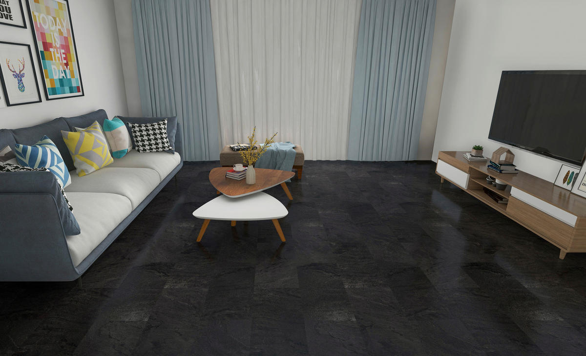 Check One Click-Vinylboden Glaubitz ca. 1,861 m² im Paket  B/L: ca. 30,5x61 cm pro Paket Glaubitz ca. 1,861 m² im Paket - schiefer (30,50/61,00cm) - Check One