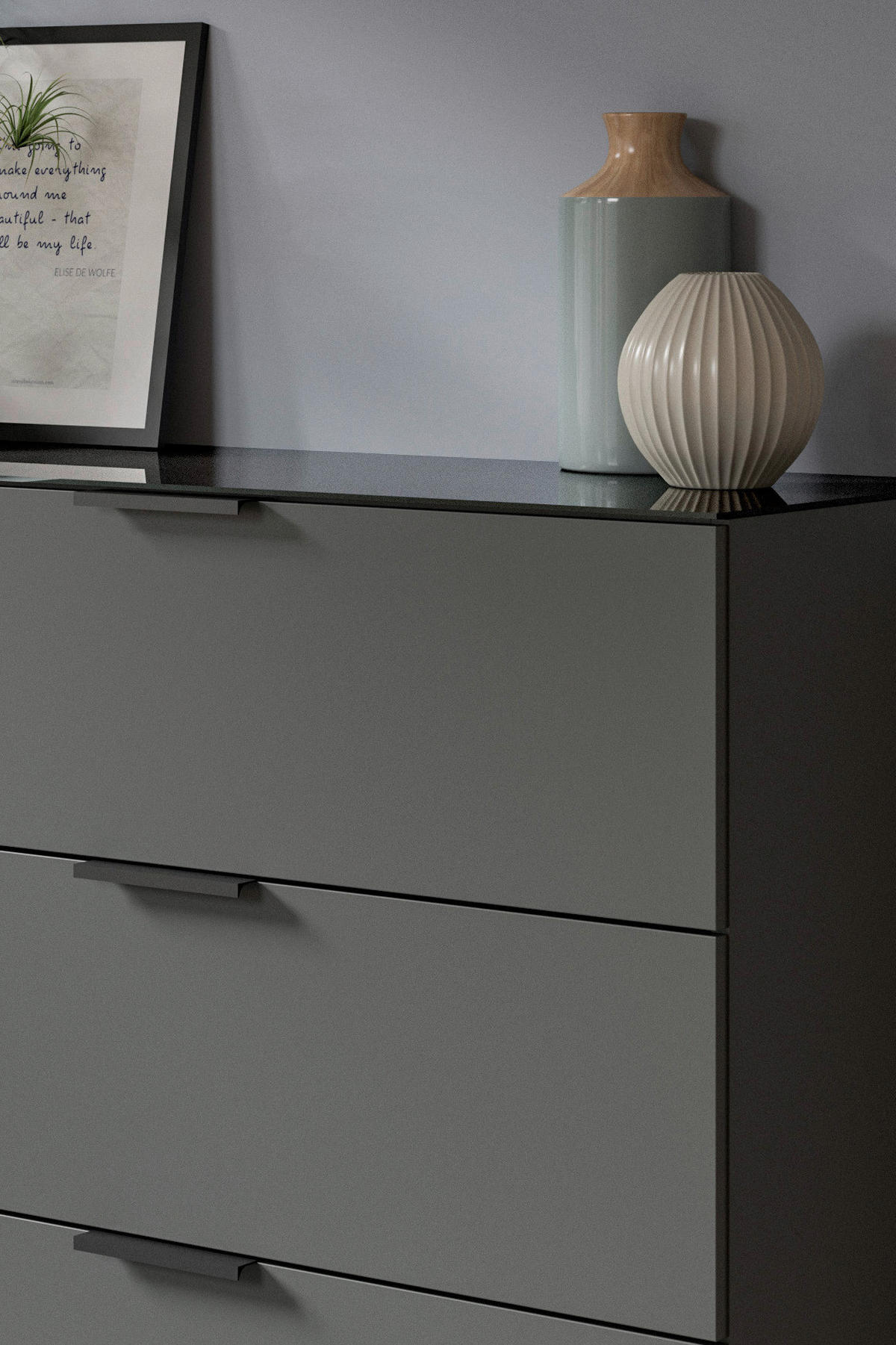 Kommode Ray anthrazit B/H/T: ca. 160x51x40 cm Ray - anthrazit (160,00/51,00/40,00cm) - xonox.home