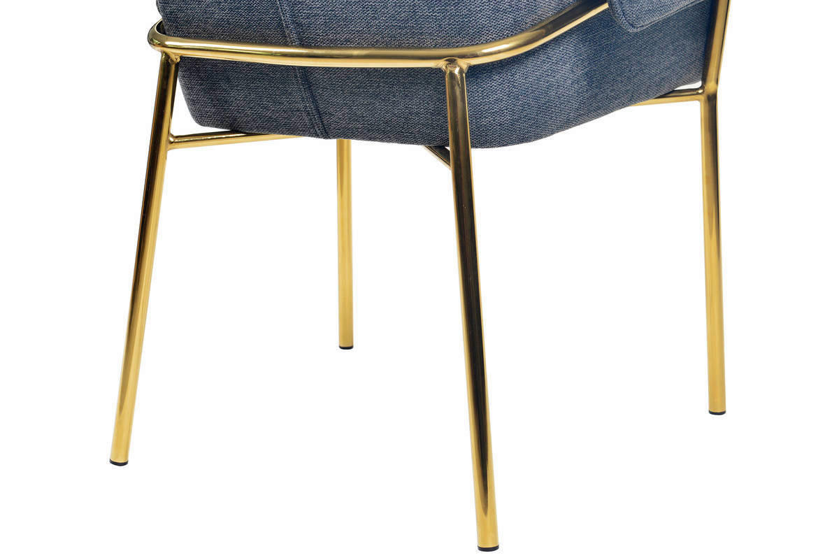 Stuhl Kelsey 101 anthrazit Microfaser B/H/T: ca. 69x82,5x60 cm Kelsey 101 - gold/anthrazit (69,00/82,50/60,00cm) - 360 Living
