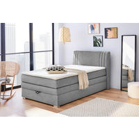 Boxspringbett  grau Liegefläche B/L: ca. 120x200 cm Amira_Boxspringbett - weiß/grau (134,00/105,00/217,00cm)