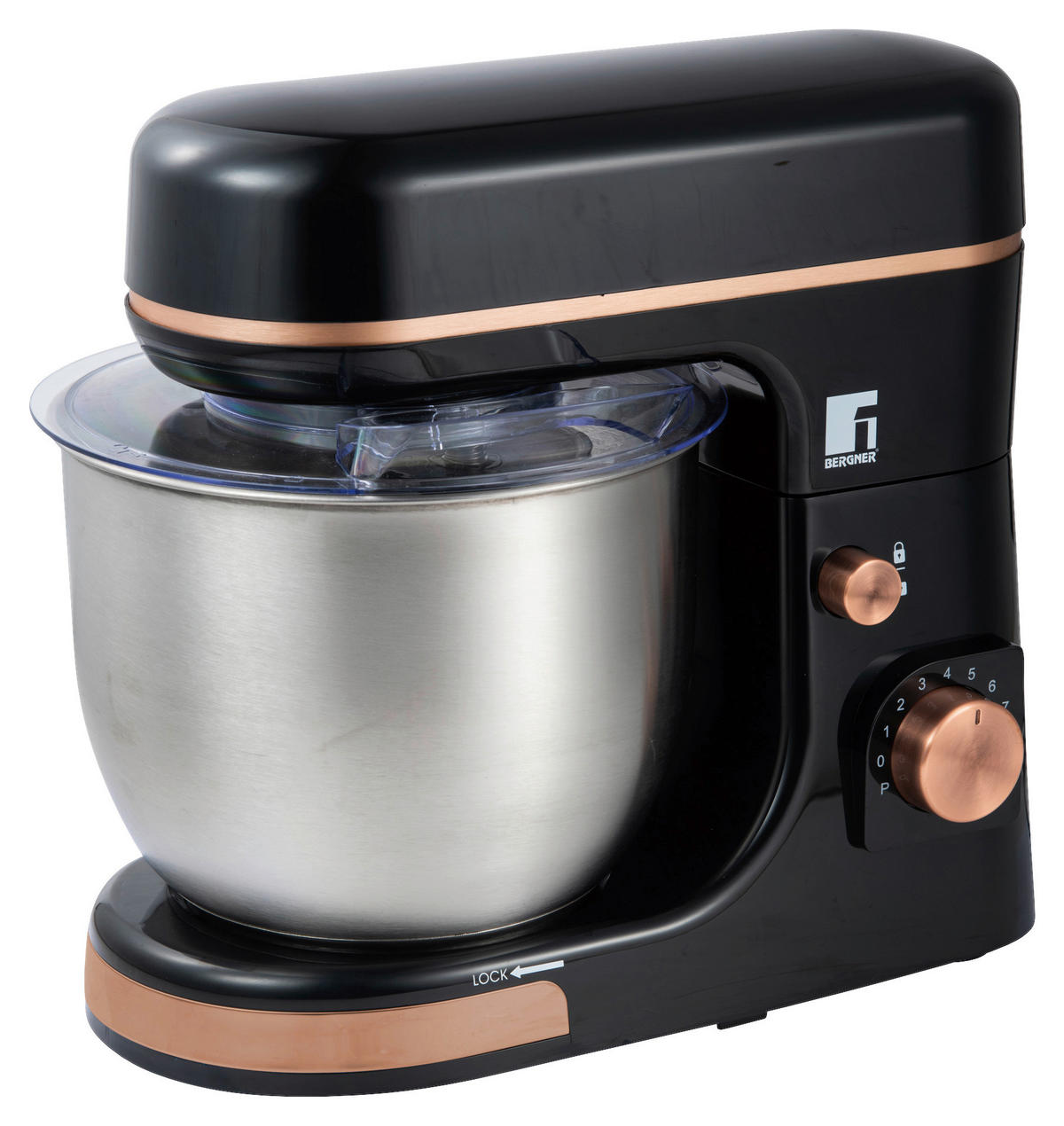 BERGNER Küchenmaschine schwarz silber B/H/L: ca. 23,5x31,8x35 cm COPPER - schwarz/silber (35,00/23,50/31,80cm) - BERGNER