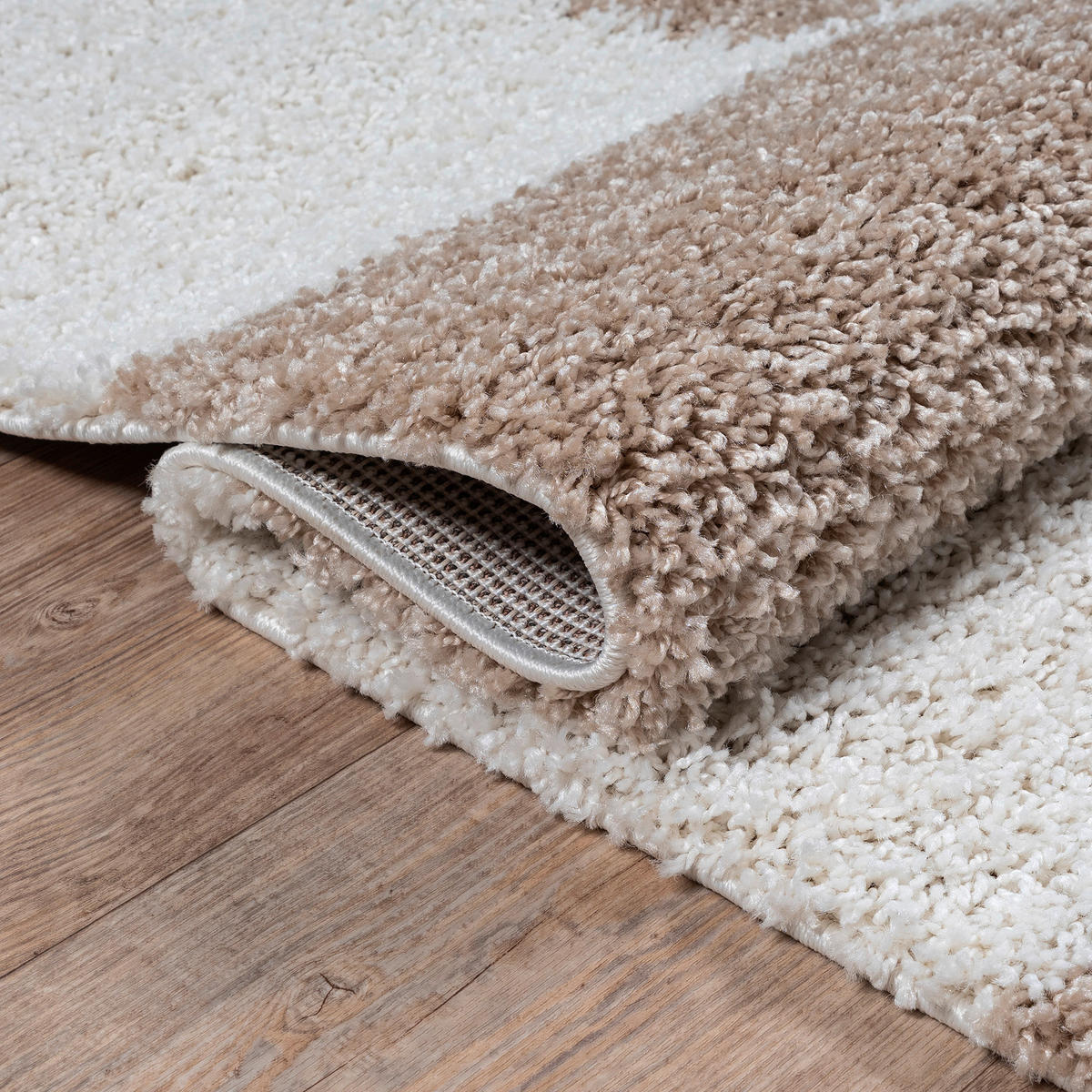 Sanat Hochflorteppich MILANO beige B/L: ca. 150x150 cm MILANO - beige (150,00/150,00cm) - Sanat