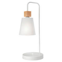 Lamkur Tischlampe weiß Holz Stahl B/H/L: ca. 25x30x70 cm E27 1 Brennstellen Augustino - weiß (70,00/25,00/30,00cm) - Lamkur
