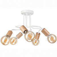 Lamkur Deckenleuchte braun Stahl Glas B/H/L: ca. 44x26x44 cm E27 5 Brennstellen CONOR - braun (44,00/44,00/26,00cm) - Lamkur