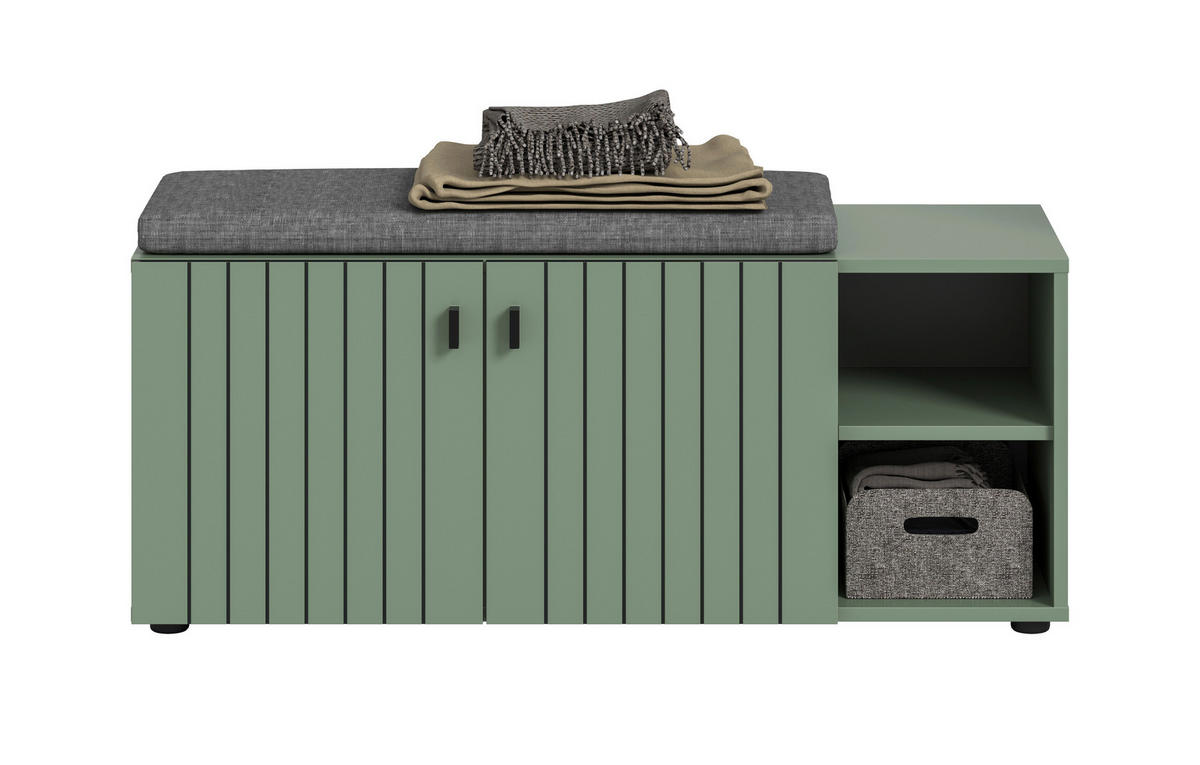 Sitzbank STATION grün B/H/T: ca. 106x43x37 cm STATION - grün (106,00/43,00/37,00cm) - xonox.home