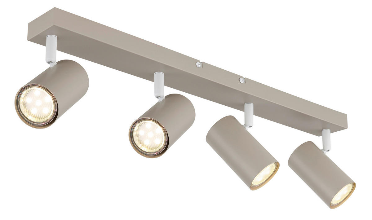 GLOBO Spot sand weiß Metall B/H/L: ca. 56x6x12 cm GU10 4 Brennstellen Spot_Robby_4 - sand/weiß (12,00/56,00/6,00cm) - GLOBO