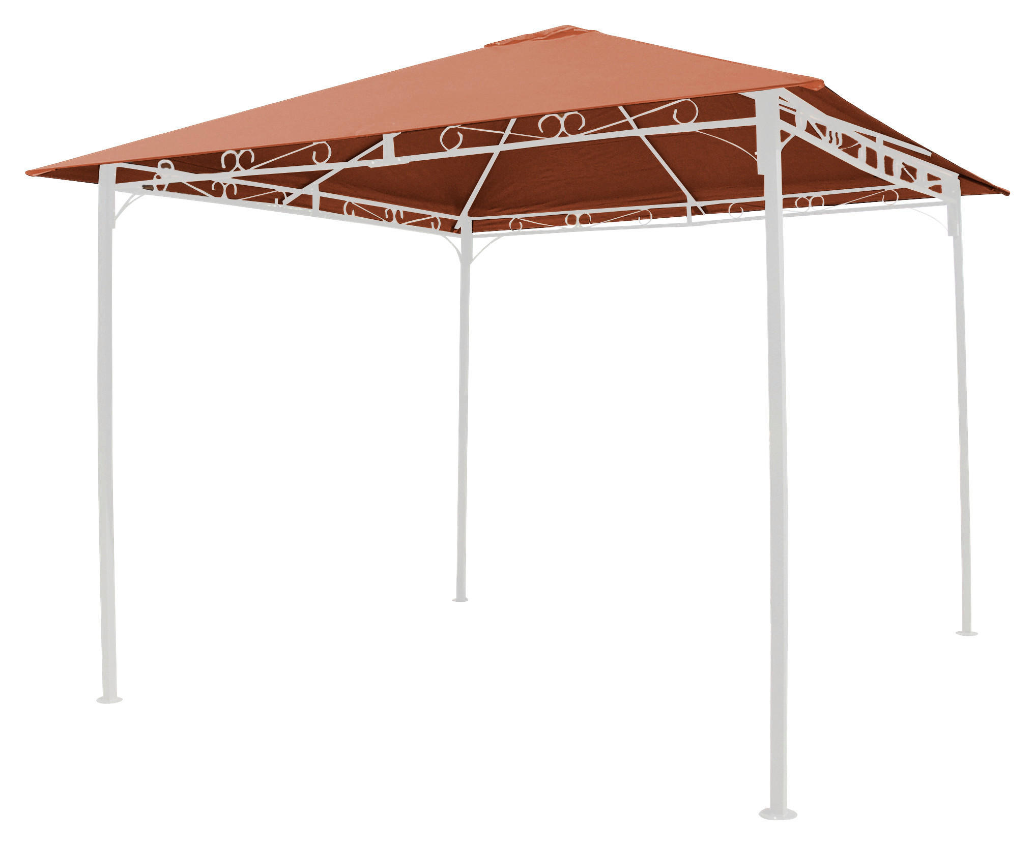 Grasekamp Universal Ersatzdach terracotta Kunststoff B/L: ca. 293x293 cm Universal_Ersatzdach - terracotta (293,00/293,00cm) - Grasekamp