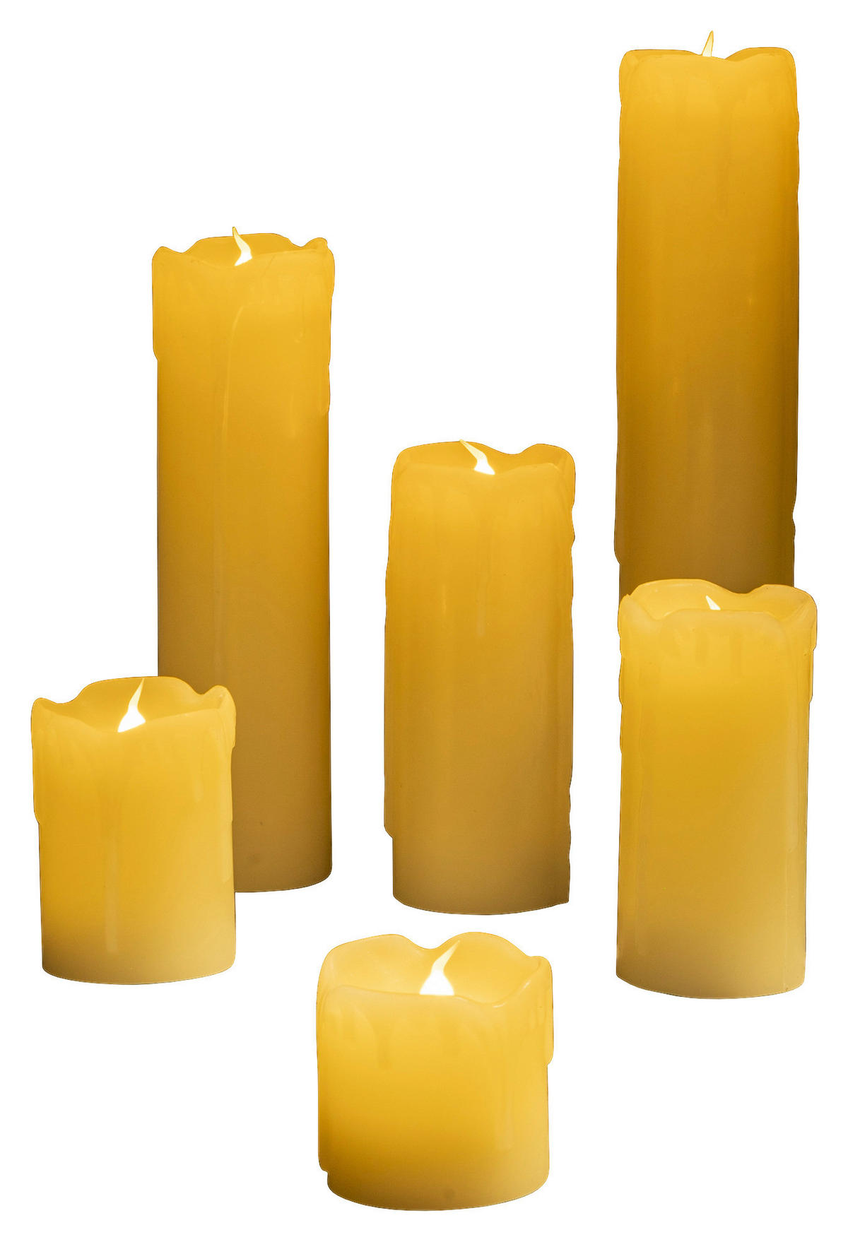 LED-Kerzen 6er Set warmweiß LED-Kerzen_flammenlos_6erSet - warmweiß