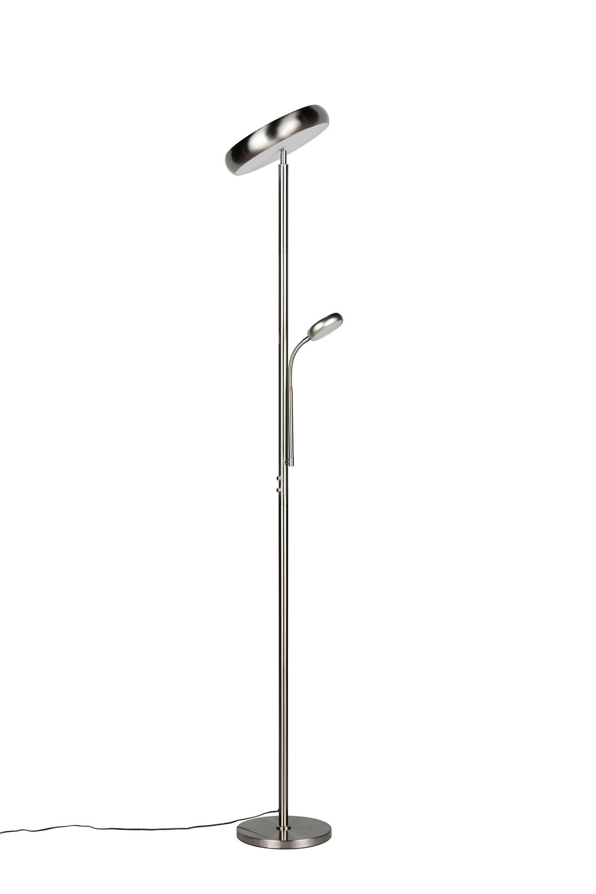 Reality LED Stehleuchte Palermo nickel matt Metall H: ca. 183 cm 1 Brennstellen Palermo - nickel matt (183,00cm) - Reality