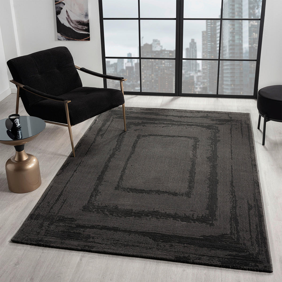 Webteppich Costa anthrazit B/L: ca. 160x230 cm Costa - anthrazit (160,00/230,00cm)