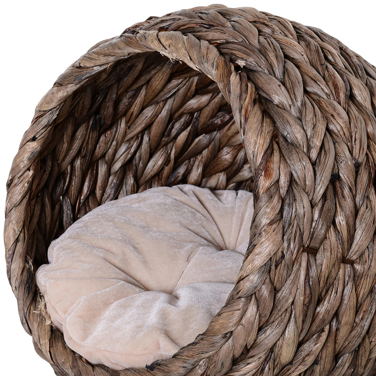 PawHut Katzenkorb dunkelbraun Baumwolle B/H/L: ca. 33x52x42 cm Katzenkorb - dunkelbraun (42,00/33,00/52,00cm) - PawHut