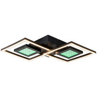 Nolo Deckenleuchte schwarz Metall B/H/L: ca. 35x6x64 cm LED-Deckenleuchte_Kenny - schwarz (64,00/35,00/6,00cm) - Nolo