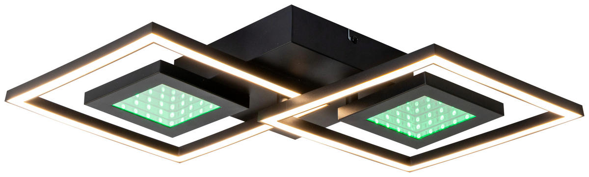 Nolo Deckenleuchte schwarz Metall B/H/L: ca. 35x6x64 cm LED-Deckenleuchte_Kenny - schwarz (64,00/35,00/6,00cm) - Nolo