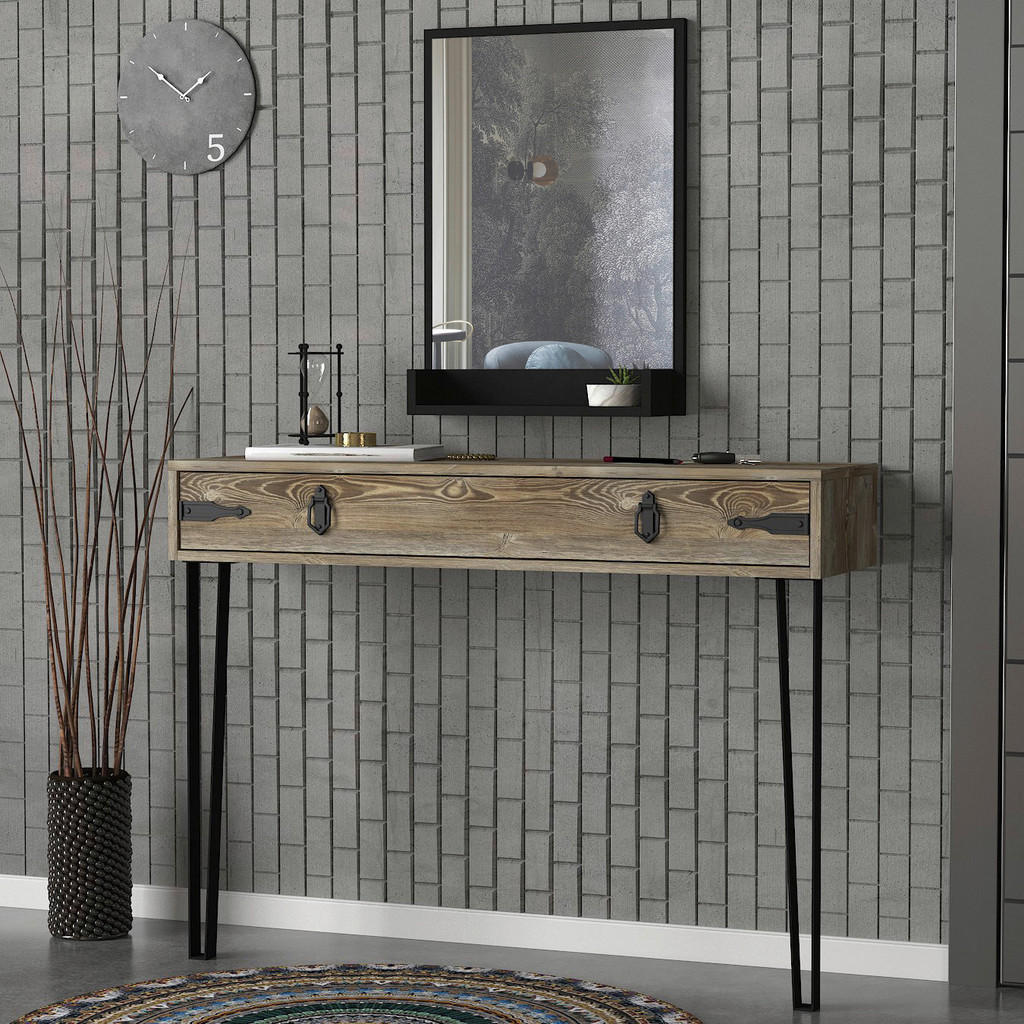 Thumbnail - Konsolentisch Costa Eiche Nachbildung Spanplatte B/H/T: ca. 120x90x35 cm