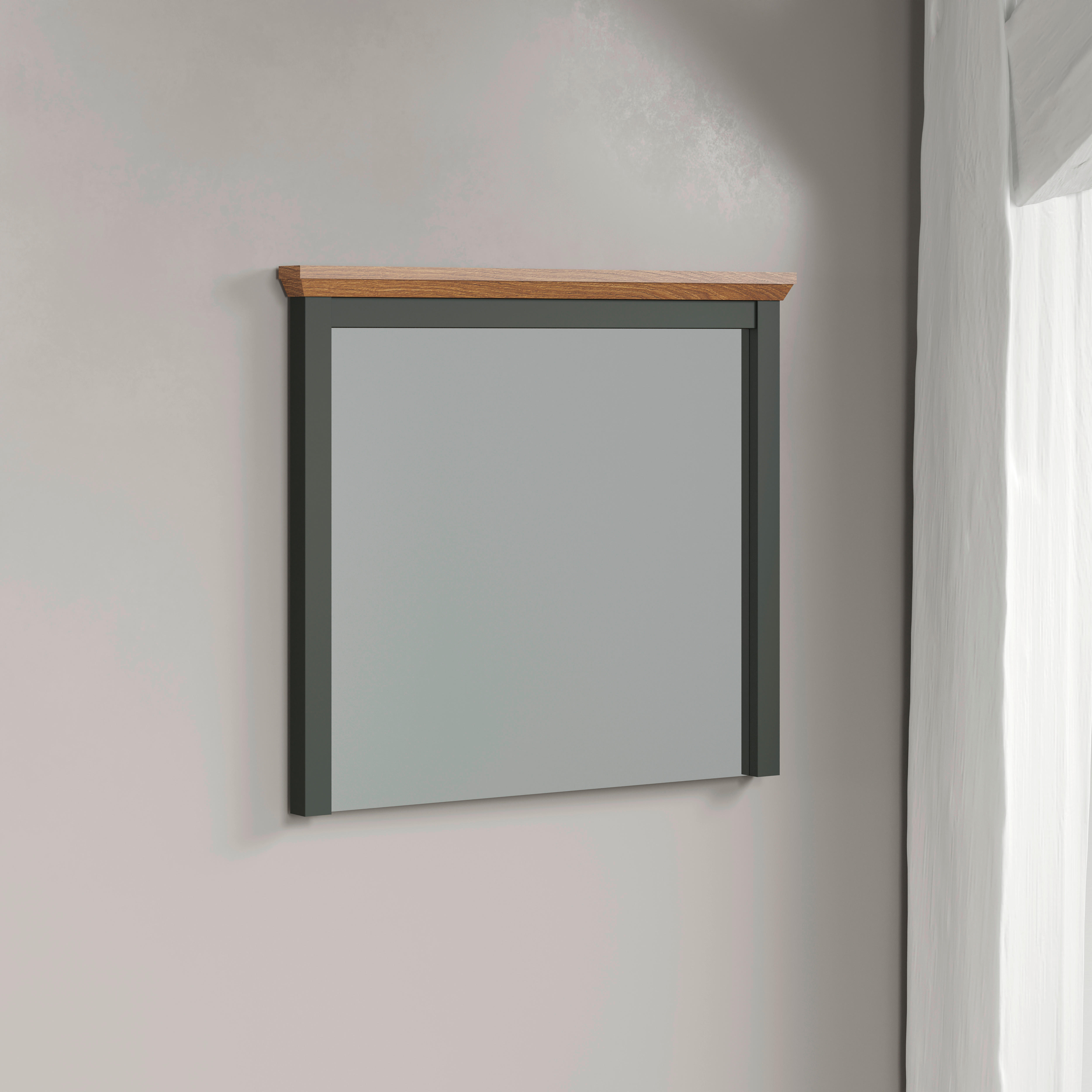 Wandspiegel Stanton tannengrün Eiche Evoke Coast Nachbildung B/H/T: ca. 77x68x6 cm Stanton - Eiche/tannengrün (77,00/68,00/6,00cm)