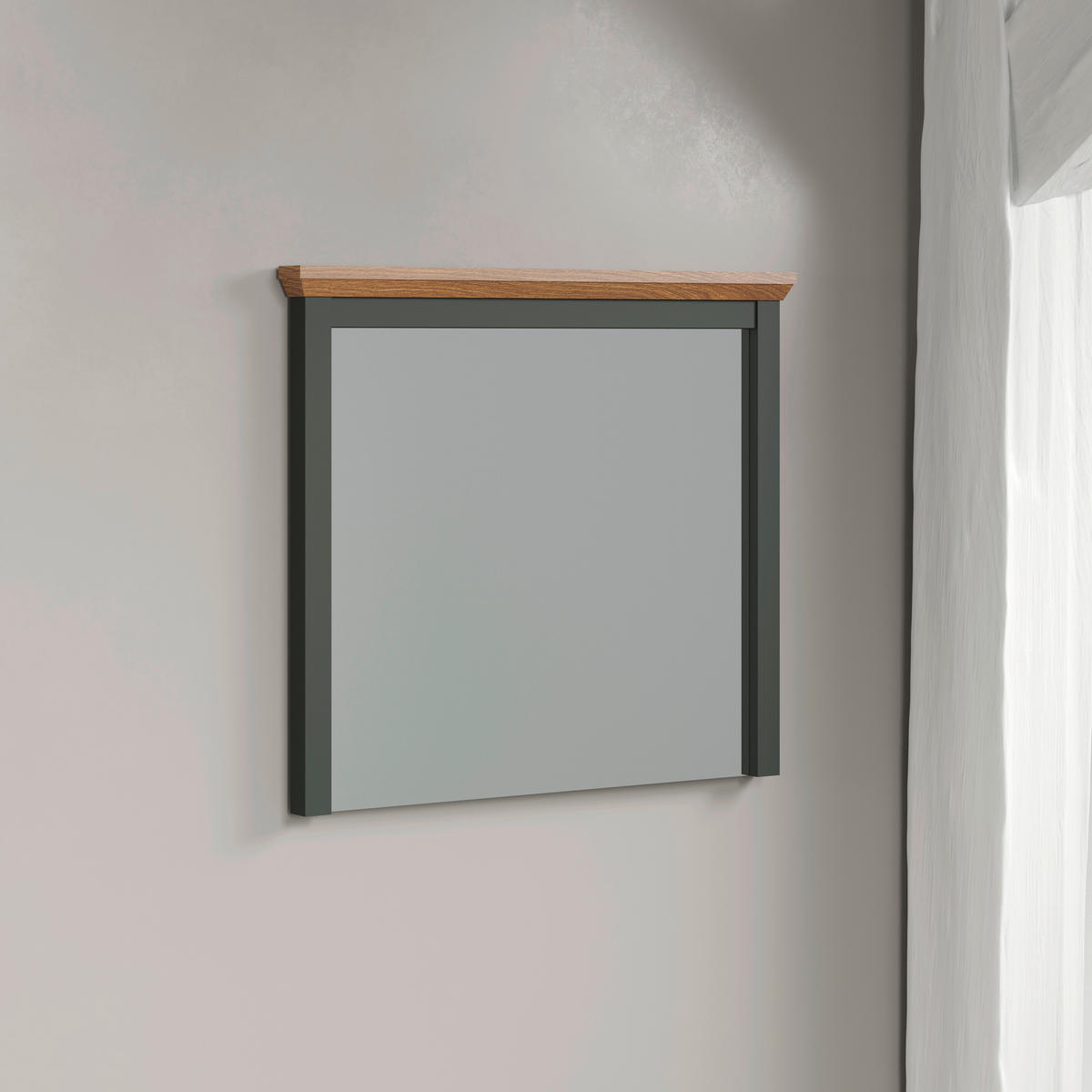 Wandspiegel Stanton tannengrün Eiche Evoke Coast Nachbildung B/H/T: ca. 77x68x6 cm Stanton - Eiche/tannengrün (77,00/68,00/6,00cm)