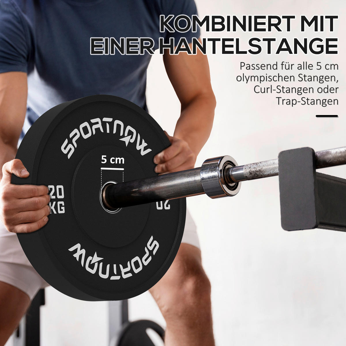 SPORTNOW Hantelscheiben Hantelscheiben - schwarz (45,00/45,00/8,00cm) - SPORTNOW