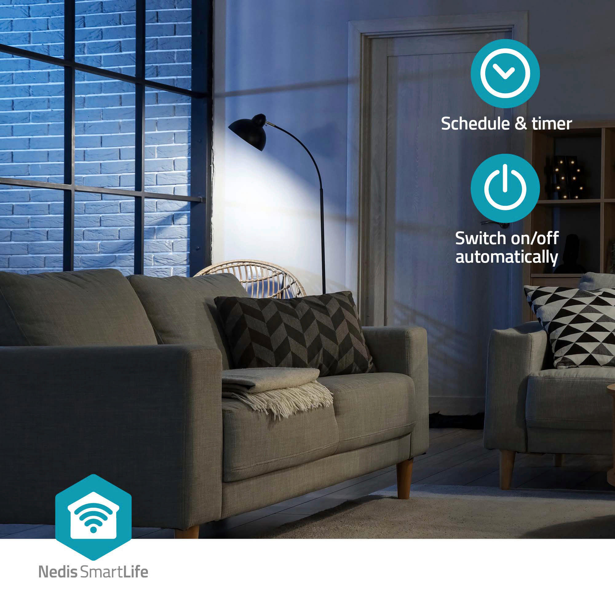 Nedis Smart-Stecker SmartLife weiß Kunststoff B/H/L: ca. 5,47x8,25x5,47 cm SmartLife - weiß (5,47/5,47/8,25cm) - Nedis