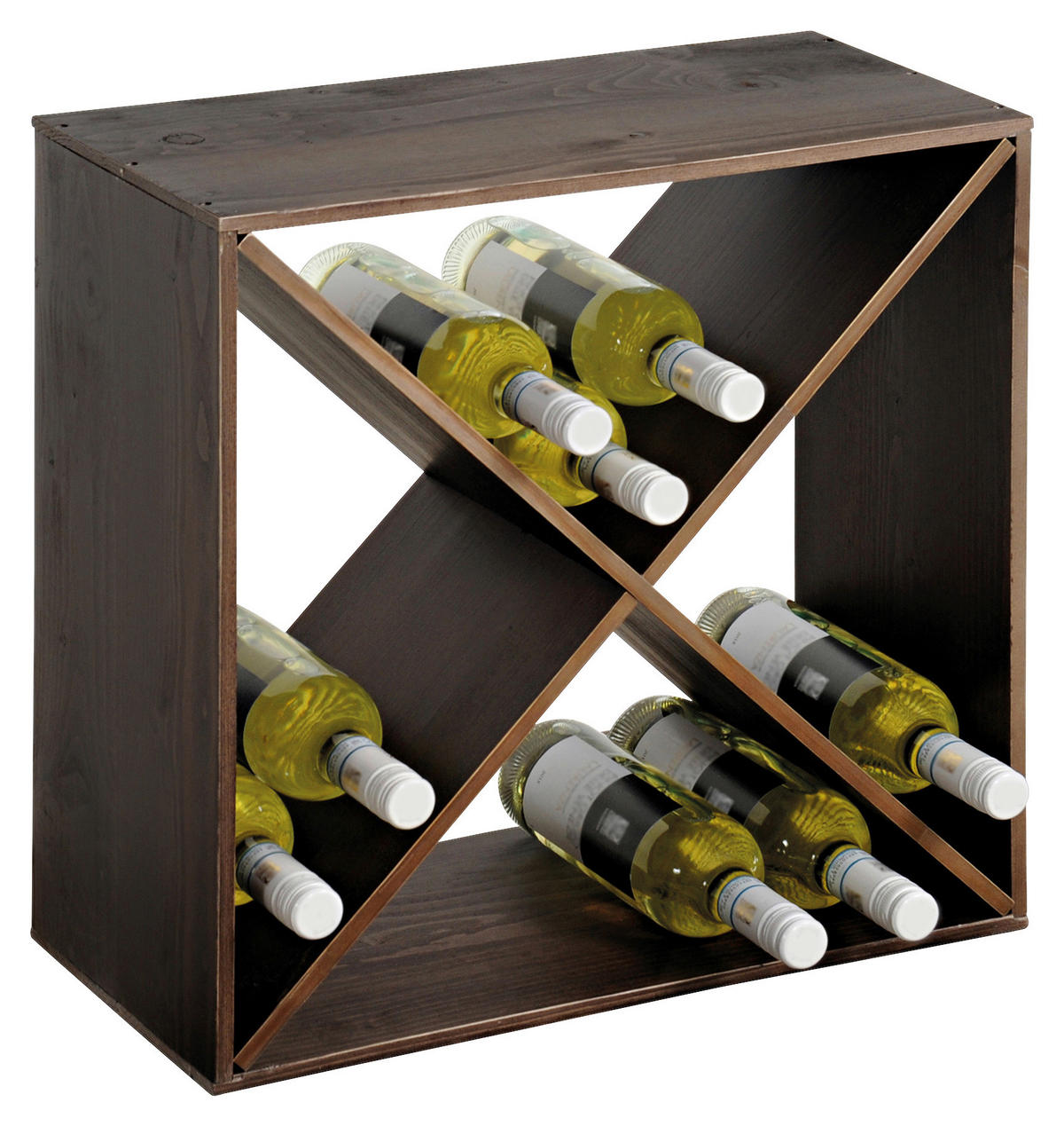 Kesper Weinregal stapelbar natur Holz B/H/T: ca. 50x50x25 cm Weinregal_stapelbar - natur (50,00/50,00/25,00cm) - Kesper