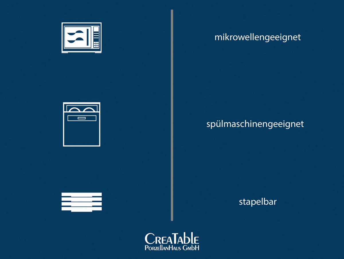 CreaTable Tafelservice Maria Theresia weiß Porzellan 12 tlg. Maria Theresia - weiß - CreaTable