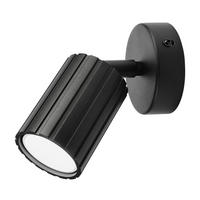 Lamkur Wandleuchte schwarz Stahl B/H/L: ca. 8x16x8 cm GU10 1 Brennstellen Prisma - schwarz (8,00/8,00/16,00cm) - Lamkur