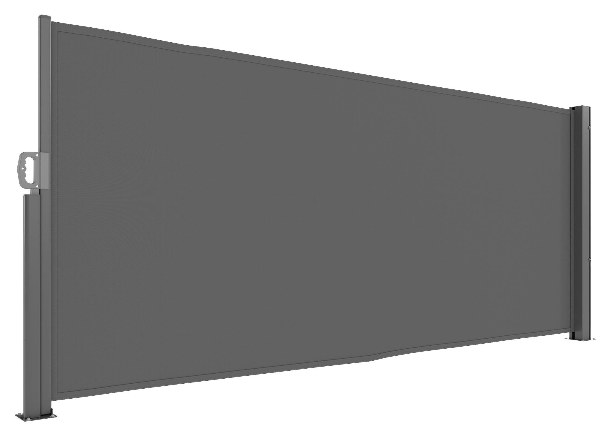 Outsunny Seitenmarkise dunkelgrau Polyester B/H/L: ca. 1x140x300 cm Seitenmarkise - dunkelgrau (300,00/1,00/140,00cm) - Outsunny