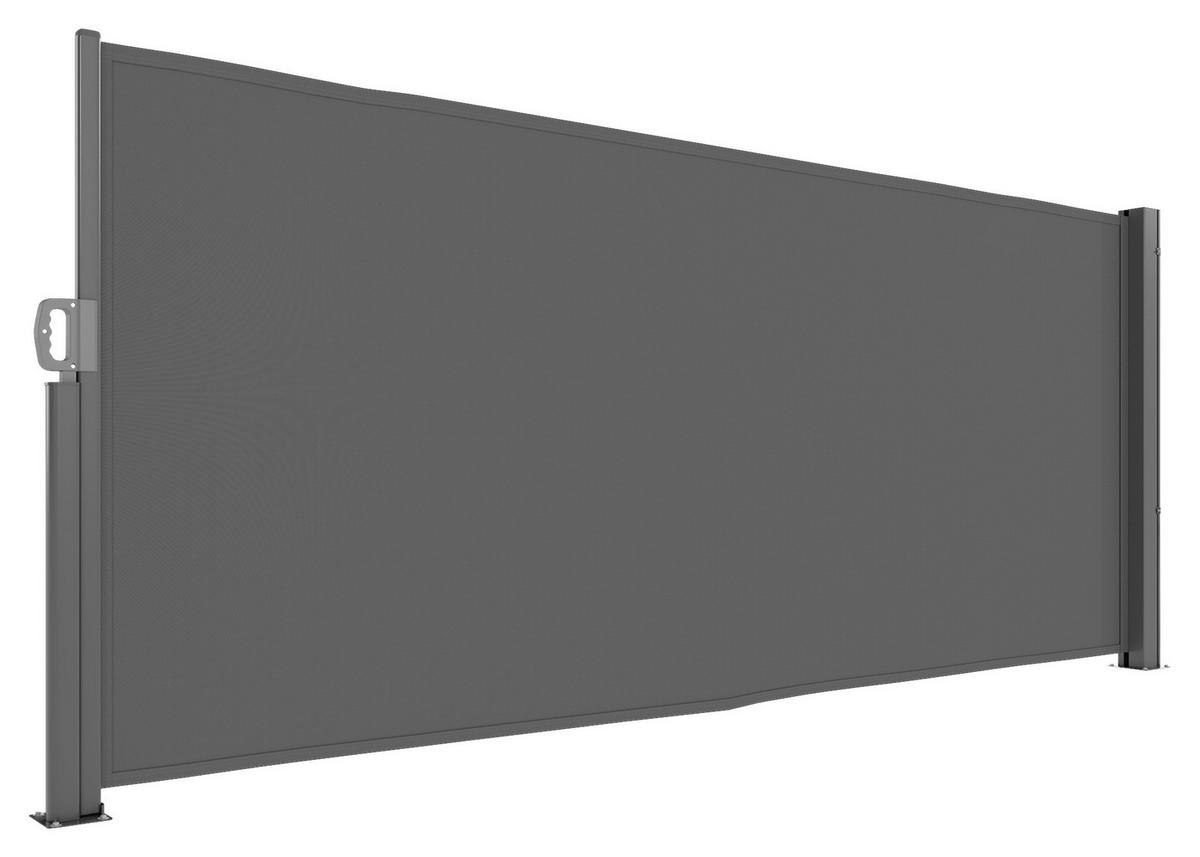 Outsunny Seitenmarkise dunkelgrau Polyester B/H/L: ca. 1x140x300 cm Seitenmarkise - dunkelgrau (300,00/1,00/140,00cm) - Outsunny