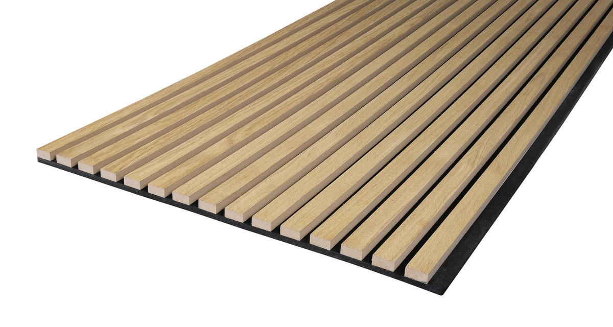 Akustikpaneel Eiche natur L/B/H: ca. 1,9x56,1x119 cm pro Stück Akustikplatte 119x56 Eiche furniert - Eiche natur (1,90/56,10/119,00cm)