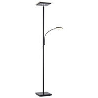 Just Light LED-Deckenfluter HANS 11710-18 schwarz Eisen Kunststoff B/H/T: ca. 25x190x25 cm 2 Brennstellen HANS - schwarz (25,00/190,00/25,00cm) - Just Light