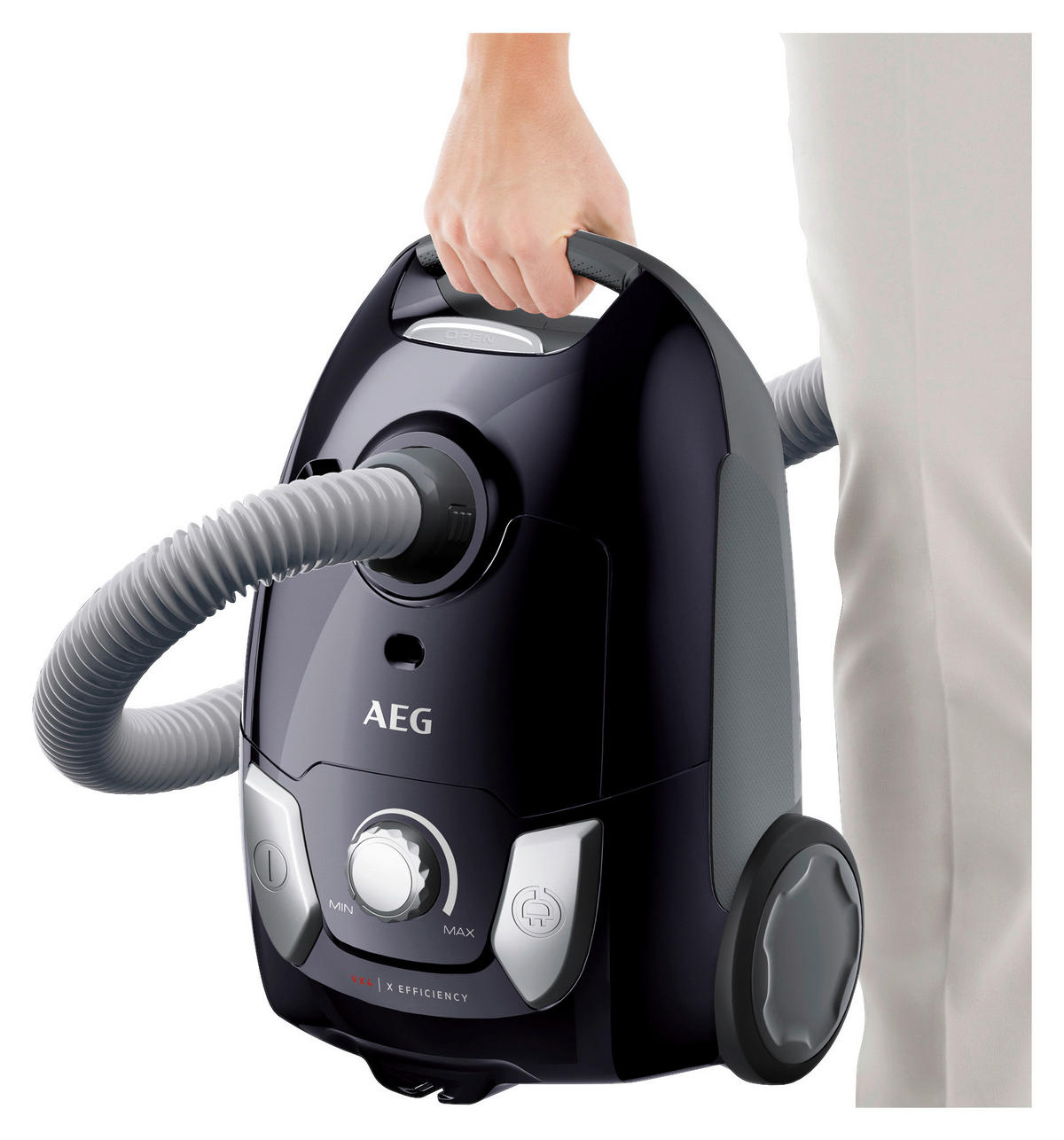 AEG Bodenstaubsauger VX4-1-EB grau schwarz Kunststoff Metall B/H/T: ca. 29x42x23 cm Bodenstaubsauger VX4-1-EB - schwarz/grau (29,00/42,00/23,00cm) - AEG