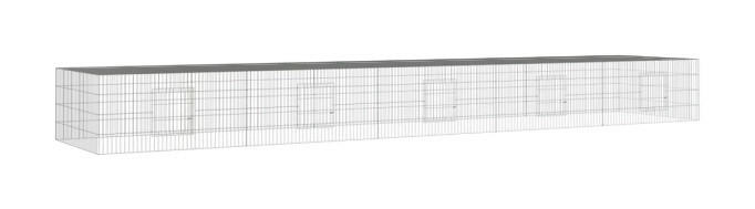 vidaXL Kaninchenkäfig silber Eisen B/H/L: ca. 109x54x541 cm Kaninchenkäfig - silber (541,00/109,00/54,00cm) - vidaXL