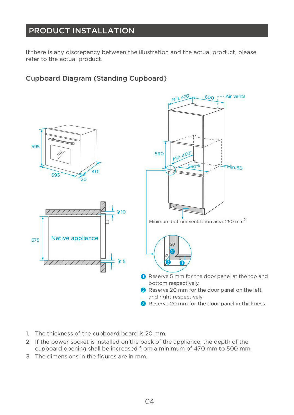 PKM-Möbel Einbaubackofen EBO6-60AF B/H/T: ca. 59,5x59,5x42,1 cm EBO6-60AF - (59,50/59,50/42,10cm) - PKM-Möbel