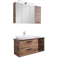 Badezimmer-Set Quickset 374 Eiche Ribeck Nachbildung B/H/T: ca. 105x200x44,5 cm Quickset 374 - Eiche (105,00/200,00/44,50cm) - Pelipal