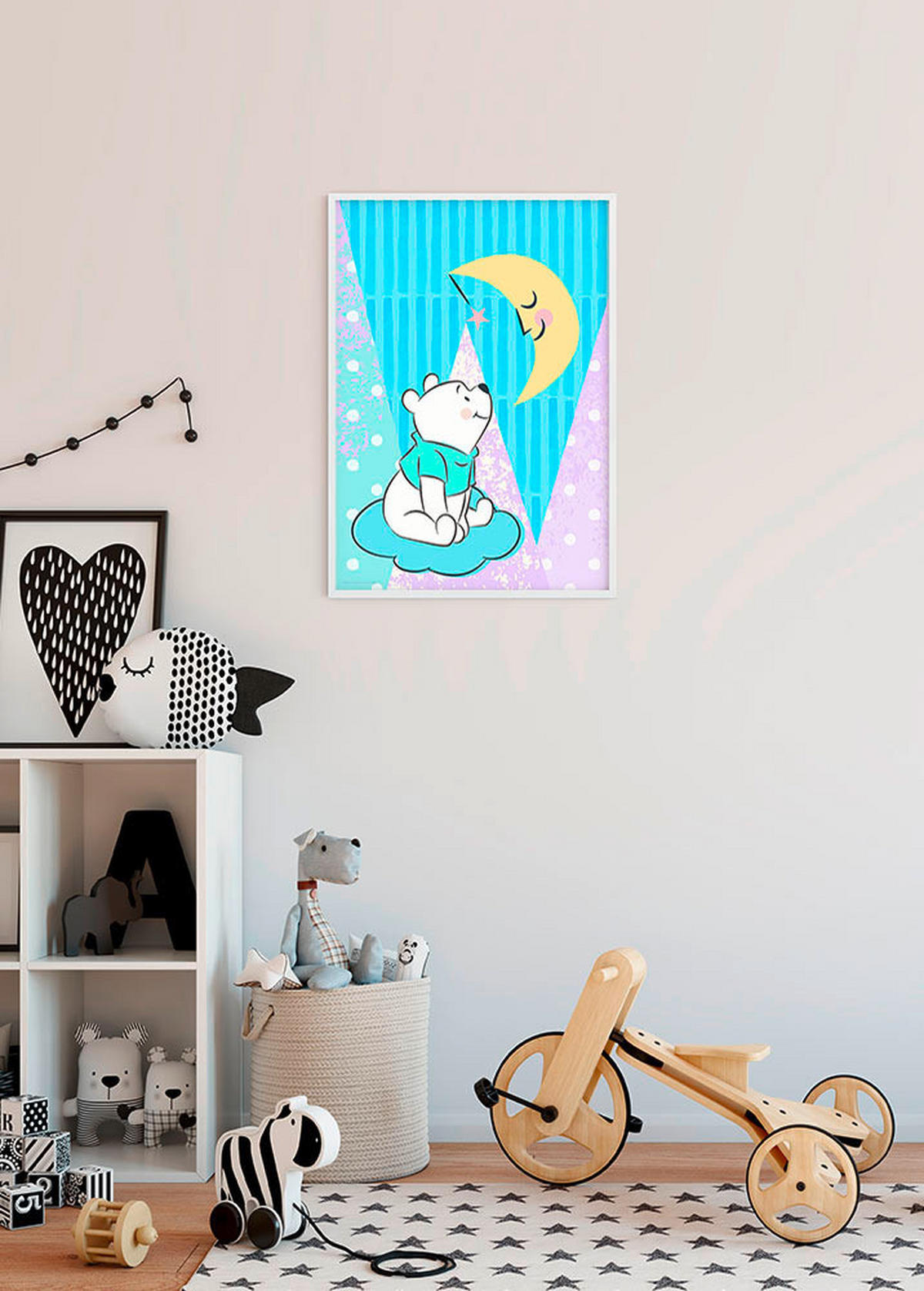 Komar Poster Winnie Pooh Moon Disney B/L: ca. 50x70 cm Winnie Pooh Moon - (50,00/70,00cm) - Komar