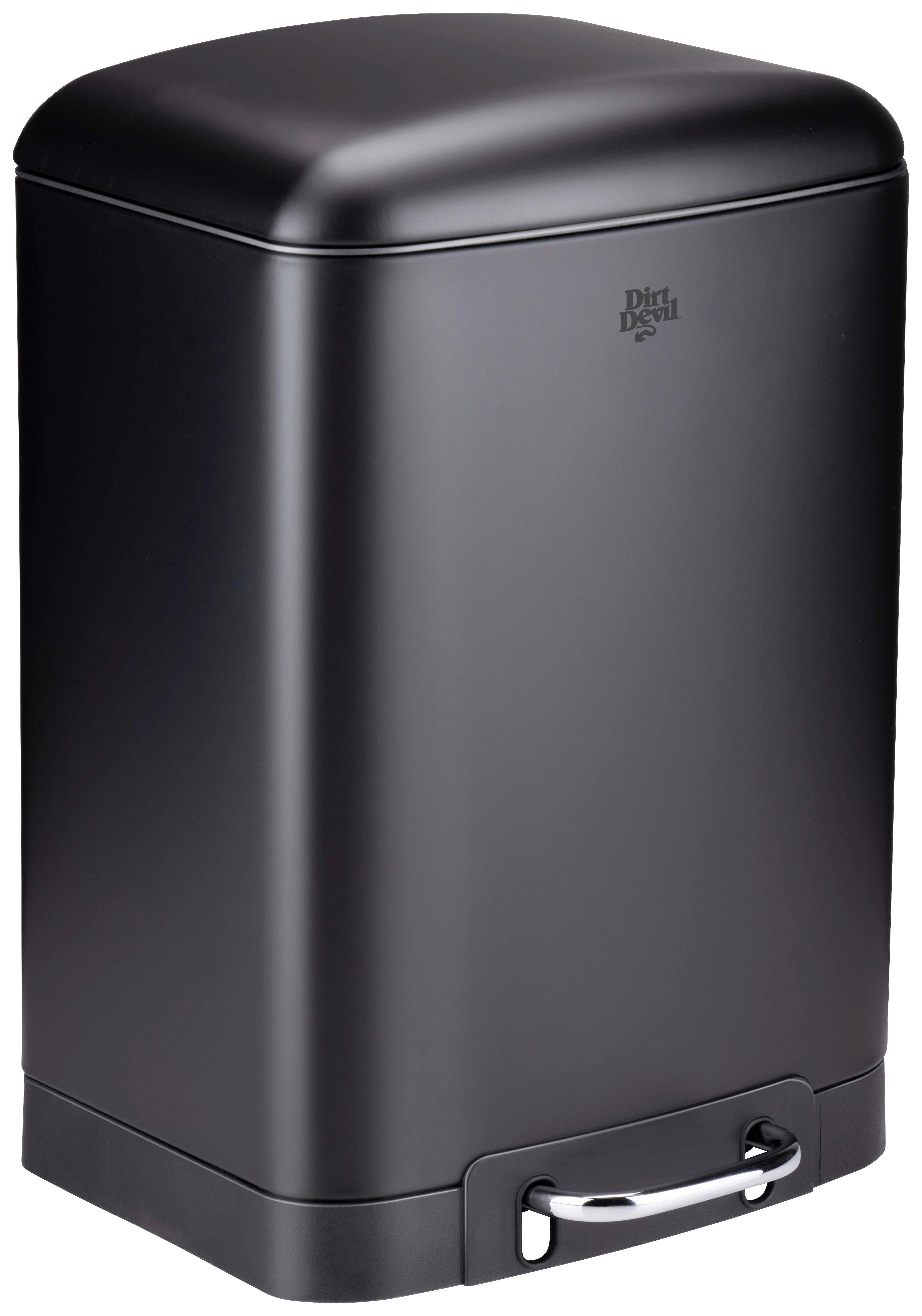 Dirt Devil Treteimer schwarz Edelstahl B/H/T: ca. 27,2x40,2x25,5 cm Treteimer 12l - schwarz (27,20/40,20/25,50cm) - Dirt Devil