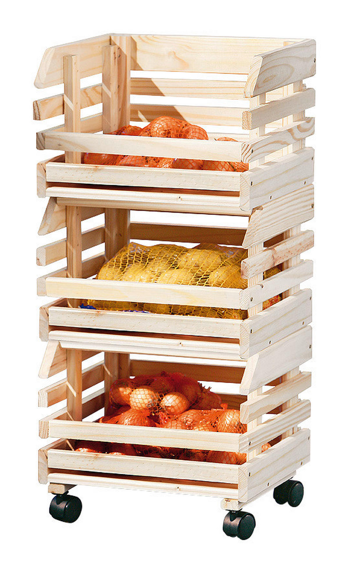 Küchenwagen Fruits natur Fichte B/H/T: ca. 37x80x30 cm Fruits - natur (37,00/80,00/30,00cm) - Inter Link