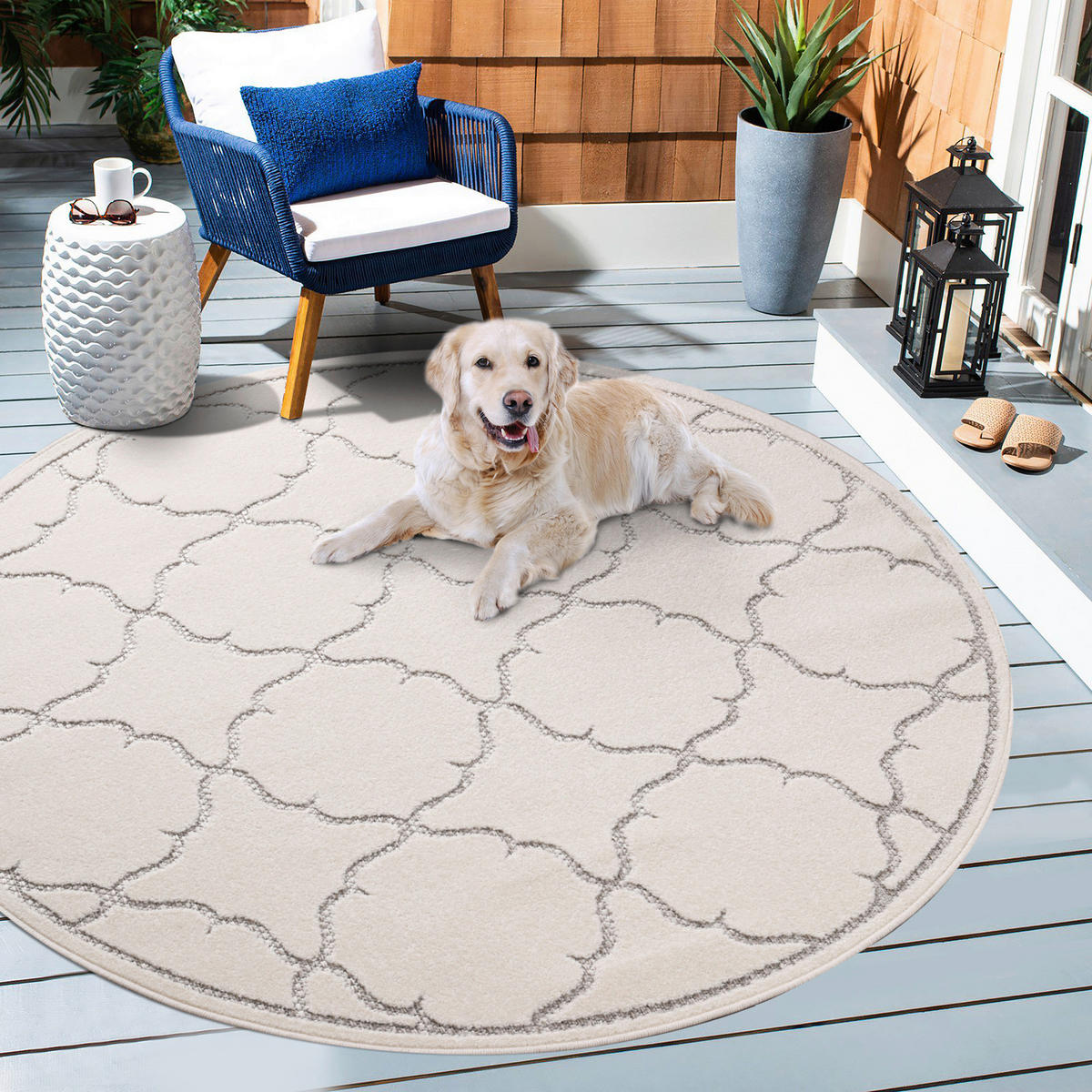 Sanat Outdoorteppich BERLIN creme B/L: ca. 150x150 cm BERLIN - creme (150,00/150,00cm) - Sanat