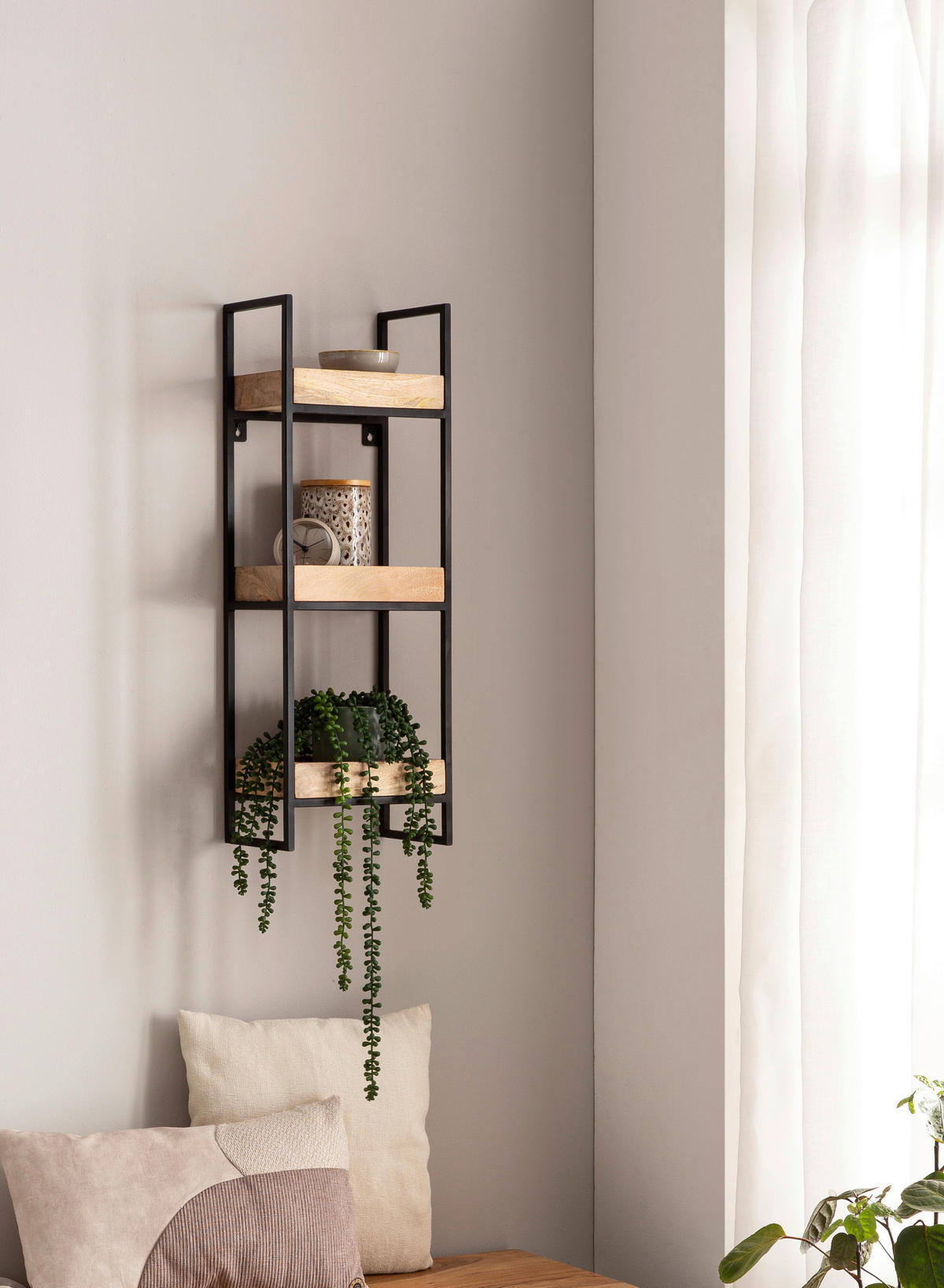 Wandregal B/H/T: ca. 27x77x18 cm Wandregal - (27,00/77,00/18,00cm) - Wohnling