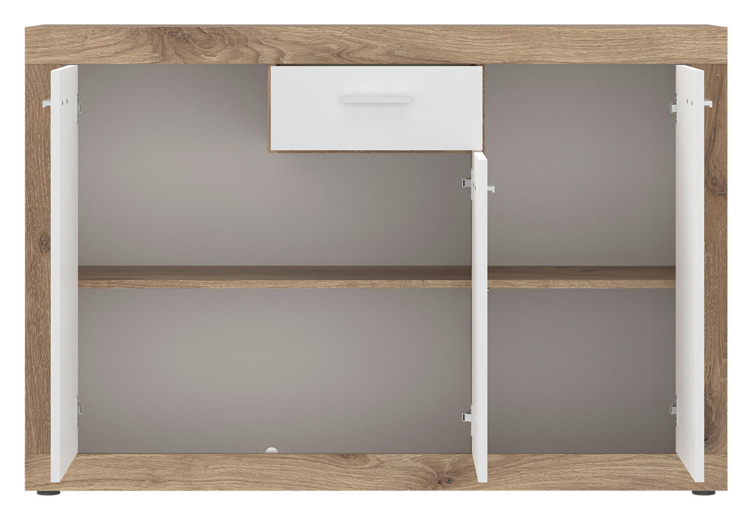 Kommode Focus Eiche Viking Nachbildung weiß glänzend B/H/T: ca. 133,9x90x39 cm Focus - weiß (133,90/90,00/39,00cm)