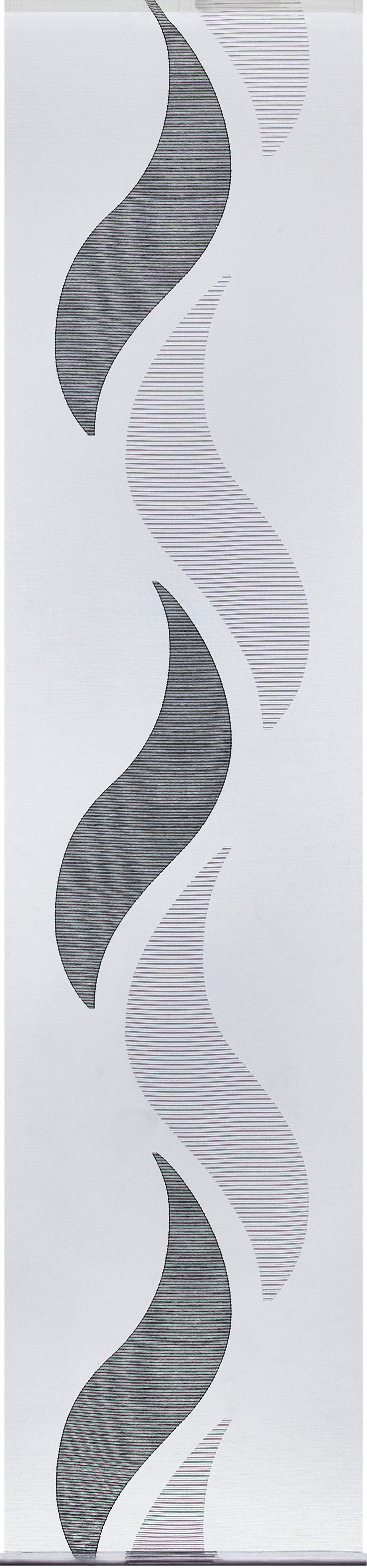 POCOline Schiebevorhang Flavio weiß B/L: ca. 60x245 cm Flavio - weiß/schwarz (60,00/245,00cm) - POCOline