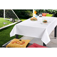 Milano Abwaschbarer Tischbelag Glanz uni weiß B: ca. 140 cm Glanz uni - weiß (140,00cm) - Milano