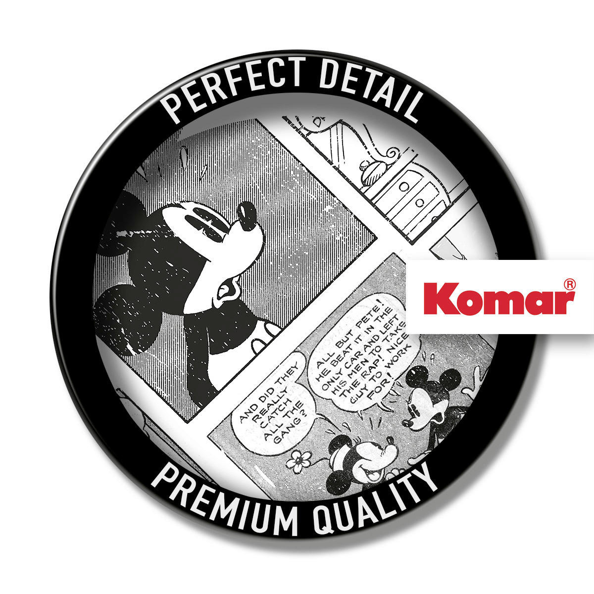 Komar Wandtattoo Mickey Head Comic Cartoon  Mickey Head Comic Cartoon B/L: ca. 125x125 cm Mickey Head Comic Cartoon - (125,00/125,00cm) - Komar