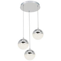 POCOline LED-Pendelleuchte Chrom Metall Acryl B/H/L: ca. 42x130x42 cm LED-Pendelleuchte_Ginny - Chrom (42,00/42,00/130,00cm) - POCOline